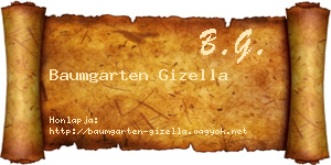 Baumgarten Gizella névjegykártya